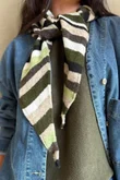 Jonti Stripe Knit Neckerchief Scarf 3